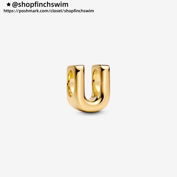 Pandora Letter U Alphabet Charm - Picture 1 of 5